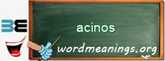 WordMeaning blackboard for acinos